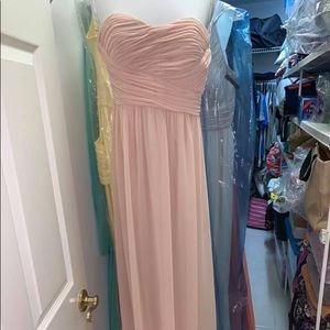 Tan strapless dress size 2